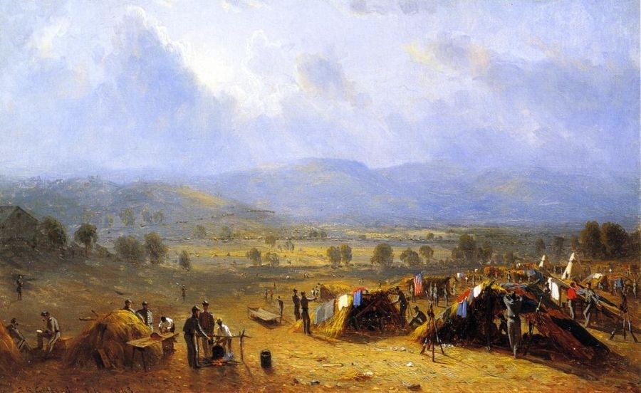 Sanford Robinson Gifford The Camp of the Seventh Regiment near Frederick, Maryland